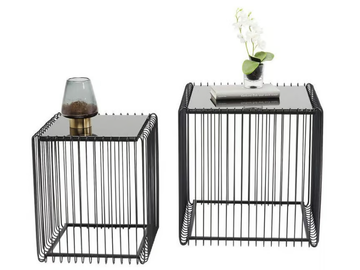 WIRE - Square mirrored glass coffee table by KARE Design - view 2